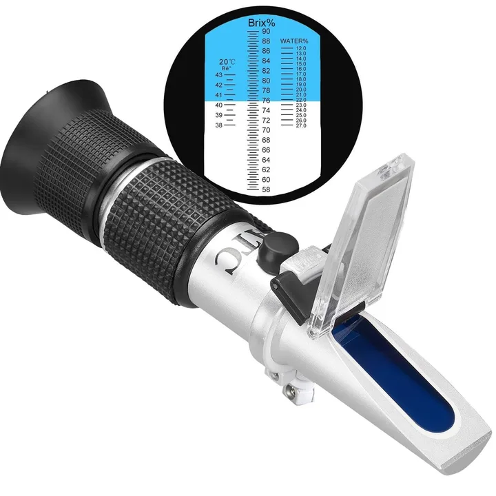 Honey Refractometer with Automatic Temperature Compensation, Brix 58-90 Percent