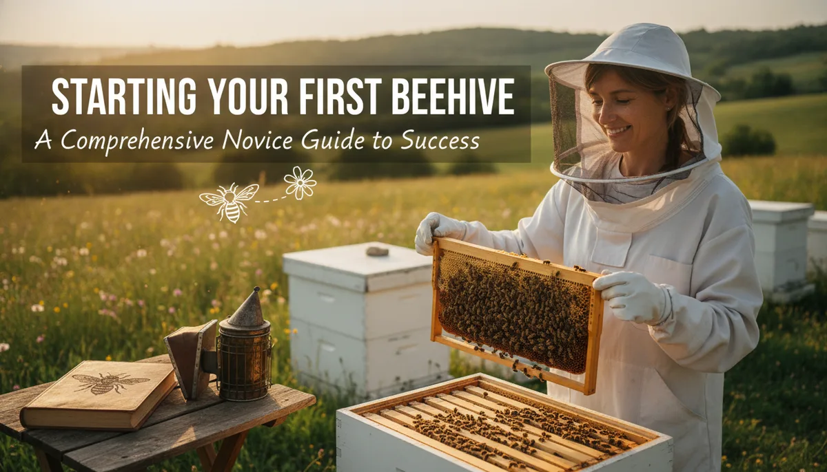 Starting Your First Beehive: A Comprehensive Novice Guide to Success visual summary