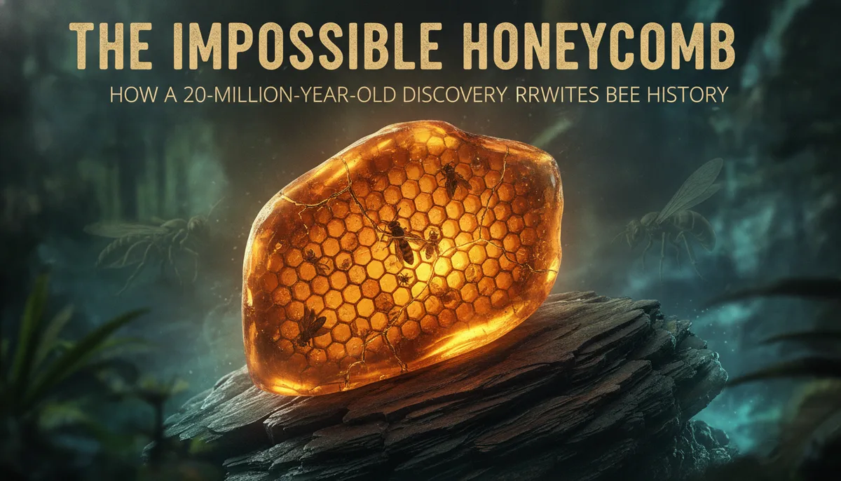 The Impossible Honeycomb: How a 20-Million-Year-Old Discovery Rewrites Bee History visual summary
