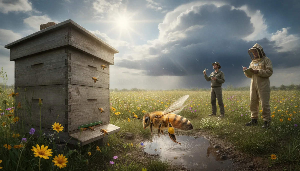 Weather to Fly: Understanding Meteorological Impacts on Honey Bee Activity visual summary